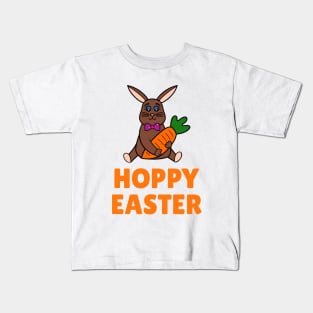 HOPPY Easter Bunny Carrot Kids T-Shirt